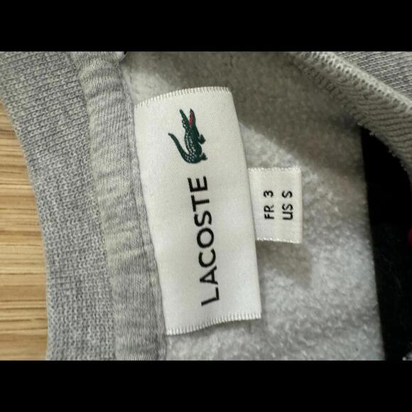 Men’s Crew Neck Lettered Colorblock Sleeved Fleece Sweatshirt Size Small - Picture 9 of 9